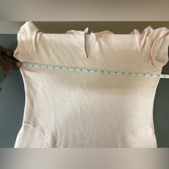 Women’s CALVIN KLEIN Pink Casual Athletic Clean Girl V Neck Dress Shirt Size L - Picture 7 of 12